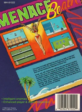 Menace Beach (USA) (Unl) box cover back